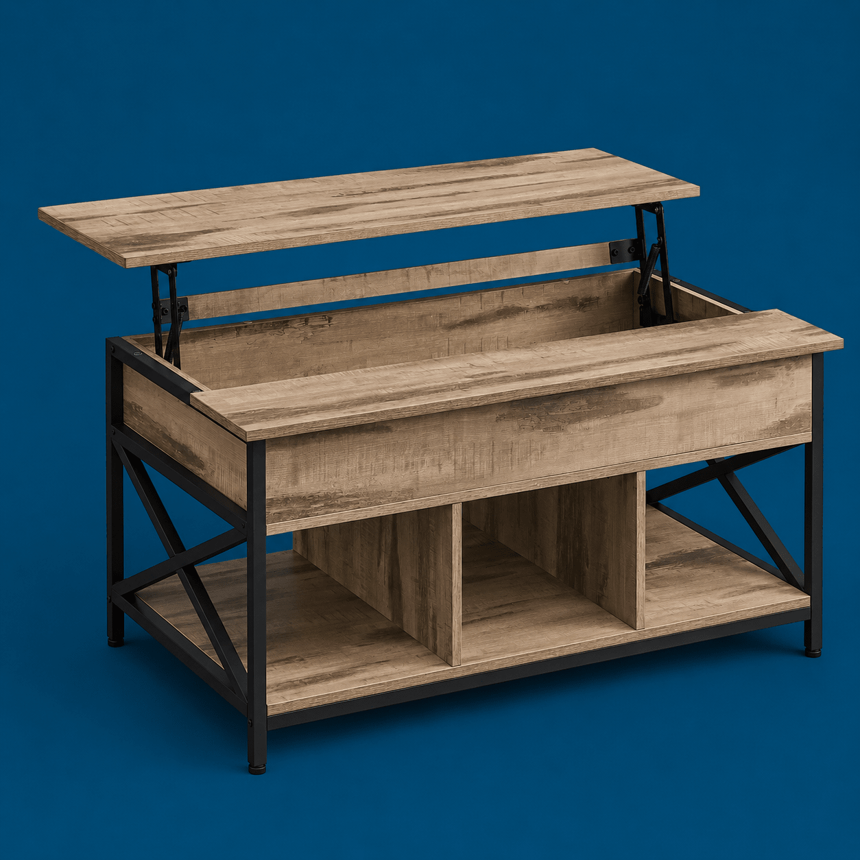 Table basse plateau relevable Loft design industriel - CoffTable
